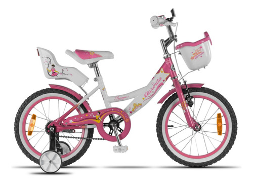 Bicicleta Aurora Princesa R16 Color Blanco/rosa