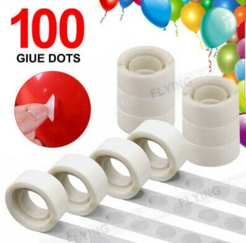 Pegamento Para Globos 100 Unidades Por Rollo