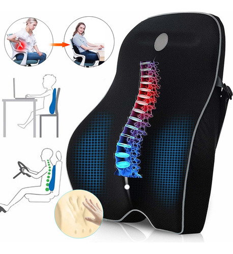 Almohadas Ergonómicas De Apoyo Lumbar Para Sillas De Oficina