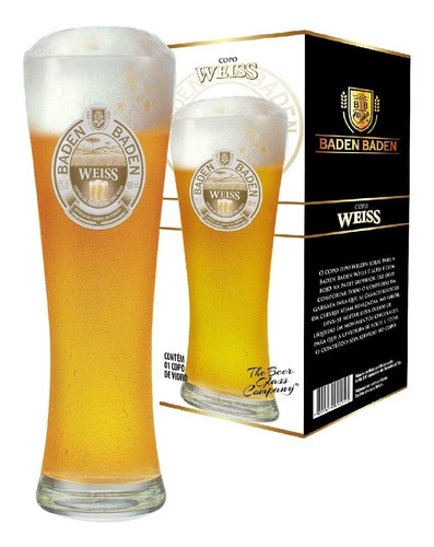 Copo De Cerveja Vidro Baden Baden Weiss 685ml - Ruvolo