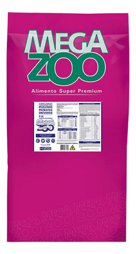 Alimento Megazoo Extrusada Primatas Onivoros (p25) 12kg