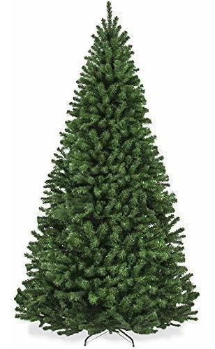 Arbol De Navidad Artificial Verde Con Base De Metal 7.5 Pies