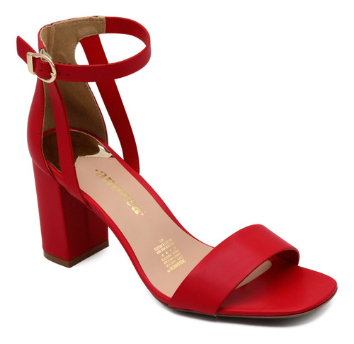 Zapatillas Rojo Mujer Andrea Tacon Bajitos Formal Oficina