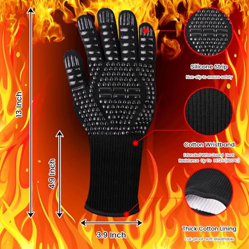 Guantes De Barbacoa Resistentes Al Calor, Guantes Resistente