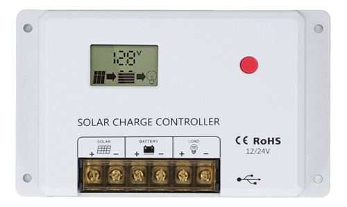 Regulador De Controlador Solar Pwm Con Pantalla Lcd Para Lit