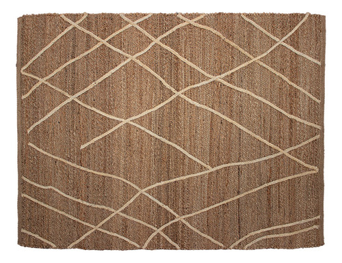 Tapete Decorativo Yute Dib Hessian 190x280 Cm Modelo Lines Ancho 190 Cm Color Marrón Claro Diseño De La Tela Lines White Largo 280 Cm