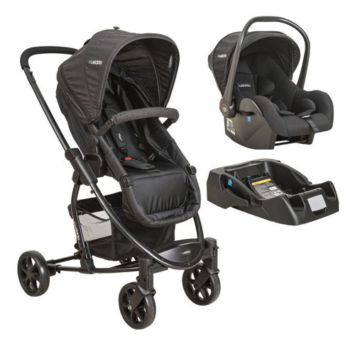 Carrinho De Bebê Prima Com Bebê Conforto E Base Kiddo