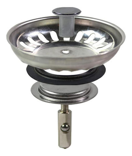 Tapón Colador Metálico De Acero Inoxidable Para Lavaplatos