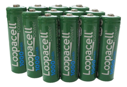 Loopacell - Bateria Recargable Aa Nicd (1,2 V, 1000 Mah, Pil