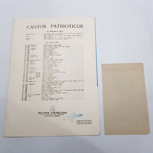 Imagen 2 de 7 de Ejército Argentino Marcha Del Reservista Partitura Mag 59502