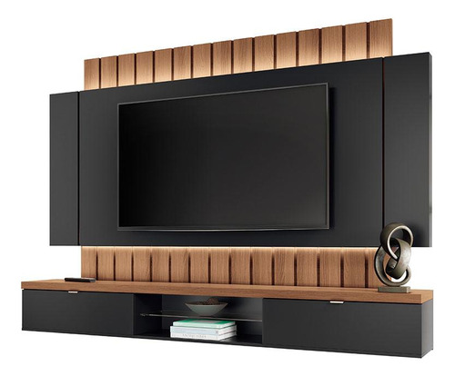 Painel Para Tv Home Suspenso Illusion 2.2 Preto Nature - Hb