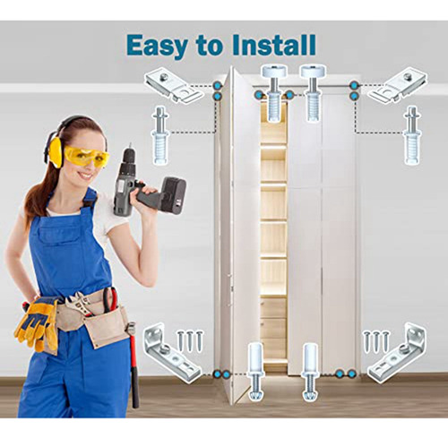 Kit De Reparación De Herrajes Para Puertas Plegables, 4 Piez