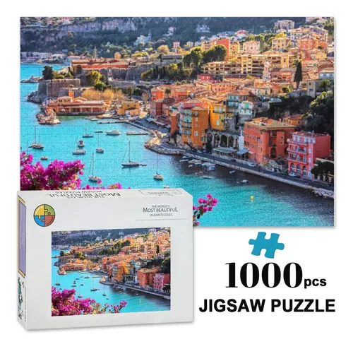 1000 Piece Jigsaw Puzzle Villefranche Sur Mer Village | MercadoLivre