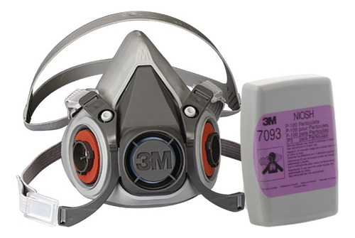 Kit Respirador 3m 6200 + Filtro 3m 7093