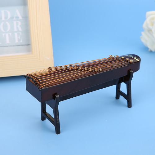 Instrumento Musical De Madera Modelo Cítara China En Miniatu