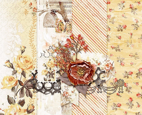 Kit De Papel Digital E Imagenes Vintage Miel Honey Mapple