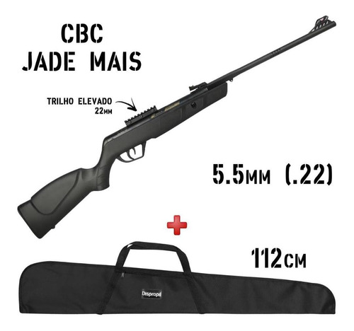 Espingarda Chumbinho Carabina Cbc Jade Mais 5.5mm + Capa