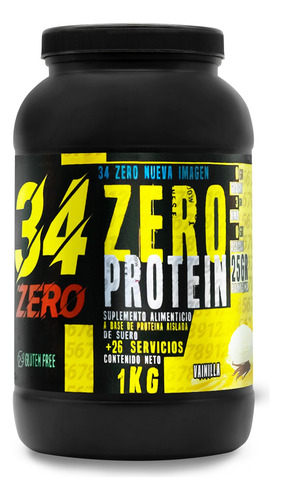 Proteína Hidrolizada 34 Zero 1kg Sabores 26 Servicios Vainilla