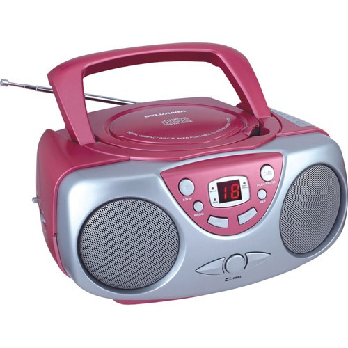 Boom Box Portátil Sylvania Srcd243m Con Radio Am/ Fm Color