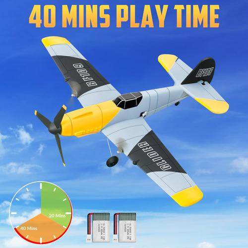 Avion Rc Hawks Work Bf-109 3 Canales 6-axis Listo Para Volar