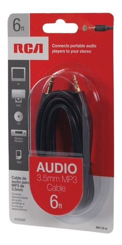 Imagen 6 de 7 de Cable De Audio Auxiliar Jack 3.5 1.8mts Marca Rca Ah208r