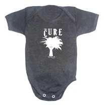 Comprar Pañalero Rockero De Bebé- Pañalero The Cure- Pañalero Gris
