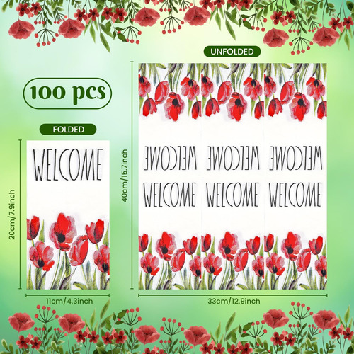 Servilletas De Papel De 200 Flores, Servilletas De Papel De
