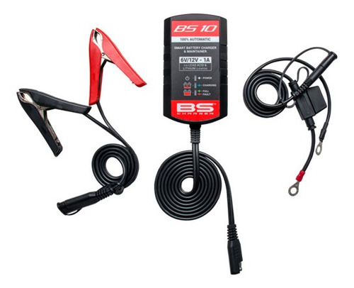 Imagen 2 de 10 de Cargador De Batería Inteligente Para Moto Bs Bs10 6v/12v 1a