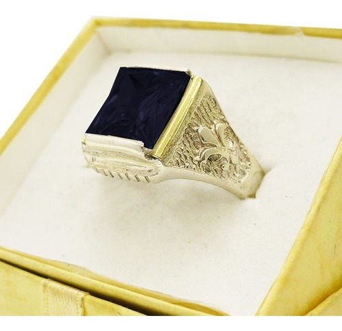 Sello Anillo Plata Y Oro Con Flor De Liz Hombre Regalo Papá!