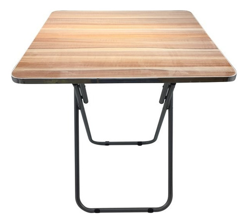 Mesa Plegable Cuadrada De Hierro Y Madera Mdf