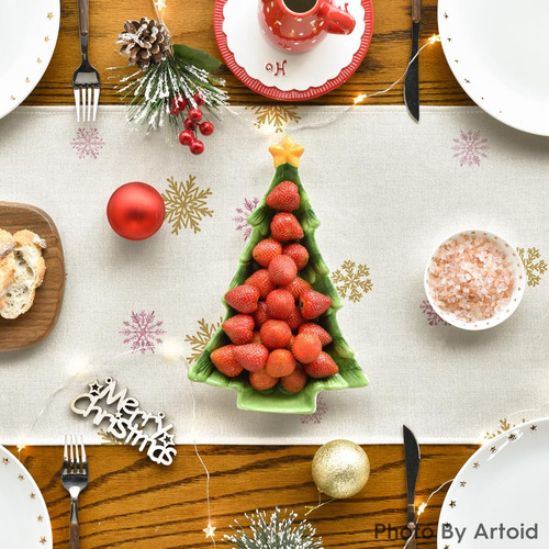 Modo De Artoide Árbol De Navidad Pink Let It Snowflake Corre