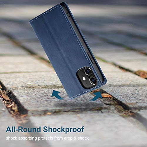 Funda Para iPhone 12 Mini Azul 5.4 Pulgada Pu Piel Sinte - 1