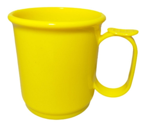 Jarro Mug X72 Vaso Plastico Recto 9cm Apoya Dedo Colores Asa