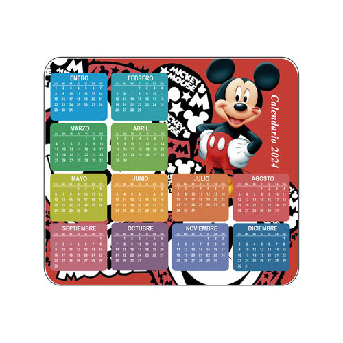 Mouse Pad Mickey Mouse Calendario 2024 Agenda Almanaque 1365