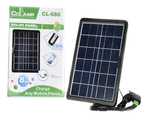 Panel Solar Cargador Celular 8w 6v Energía Solar Cl-680