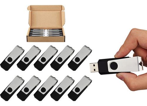 Topesel Paquete De 10 Unidades Flash Usb 2.0 De 2 Gb De Memo