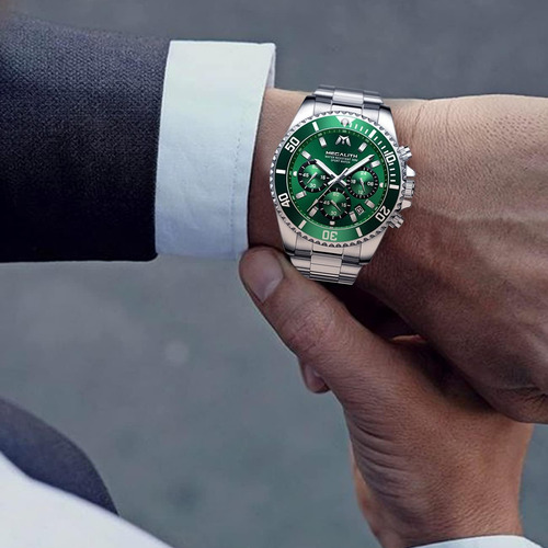 Relojes Megalith Para Hombre, De Acero Inoxidable, Imperm...