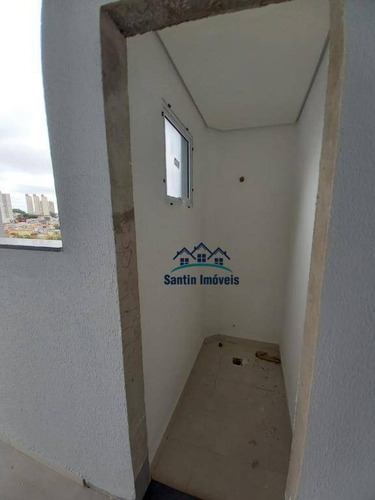 Cobertura Com 2 Quartos, Acesso Interno, Telhado, Lavabo, Lavanderia, Vaga Coberta À Venda, 90 M² Por R$ 345.000 - Vila Marina - Santo André/sp - Co0656