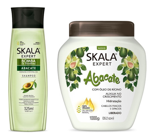 Pack Shampoo Y Mascarlla Abacate Hidratante Skala Brasil