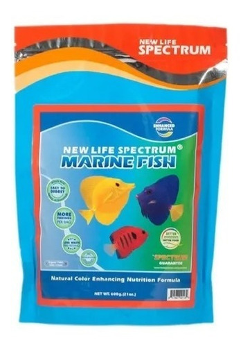 Alimento New Life Spectrum Marine Formula Pellet 1mm 600 Gr