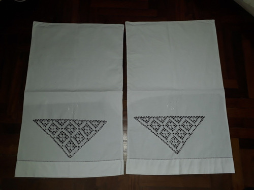 Imagen 6 de 6 de Antiguas Fundas Almohada Bordadas Vainillas Crochet Nuevas!