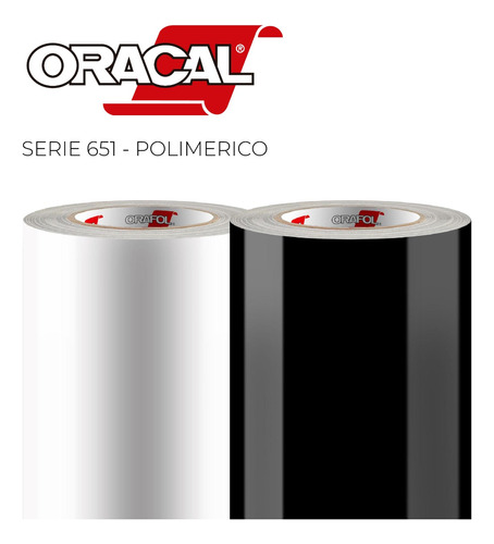 Oracal Linea 651 63cm Pack X10 Mts Blanco O Negro Vehicular