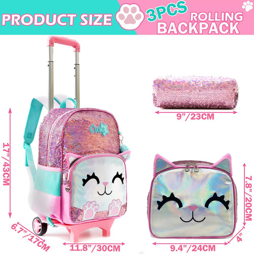 L Mochila Con Ruedas Para Niñas Mochila Escolar Con Ruedas