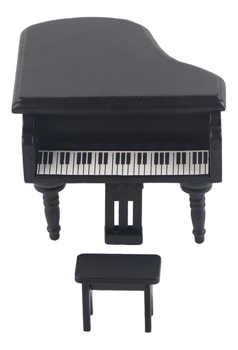 Taburete De Piano Dollhouse De Tamaño 1:12 En Forma De Mini