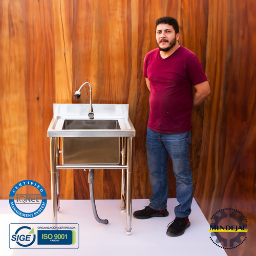 Fregadero Acero Inoxidable C/ Monomando 60x60x85 (mindejal)
