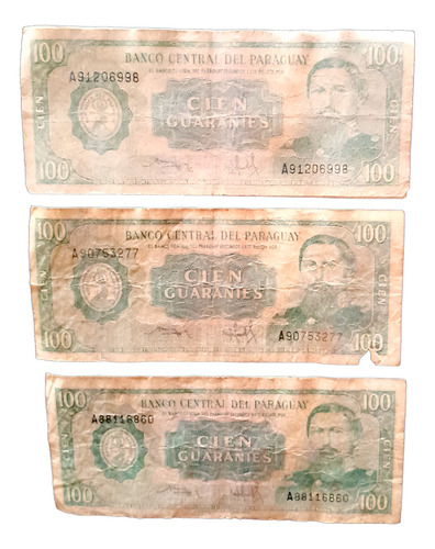 Cedula De Dinheiro Paraguaio Cien Guaranies (100) Antigo (Usado)