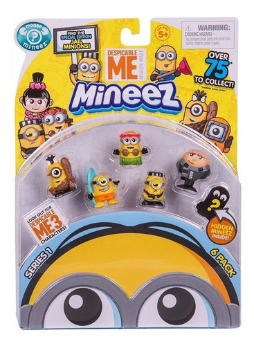 Minions Mineez Kit Com 6 Personagens Sortidos Dtc