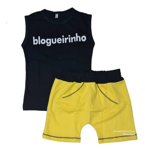 Conjunto Infantil Menino Blogueirinho Camiseta E Bermuda