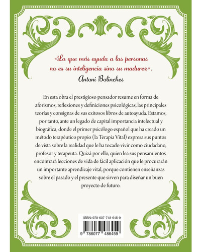 Mis Mejores Pensamientos, De Bolinches, Antoni. Editorial Urano, Tapa Blanda En Español, 2023