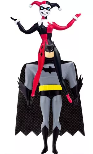 Boneco Flexível Batman + Boneca Arlequina Harley Quinn DC - New